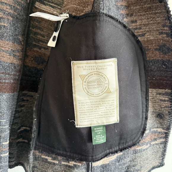 Woolrich Gray and Brown Patterned Utility Jacket - Picture 9 of 11